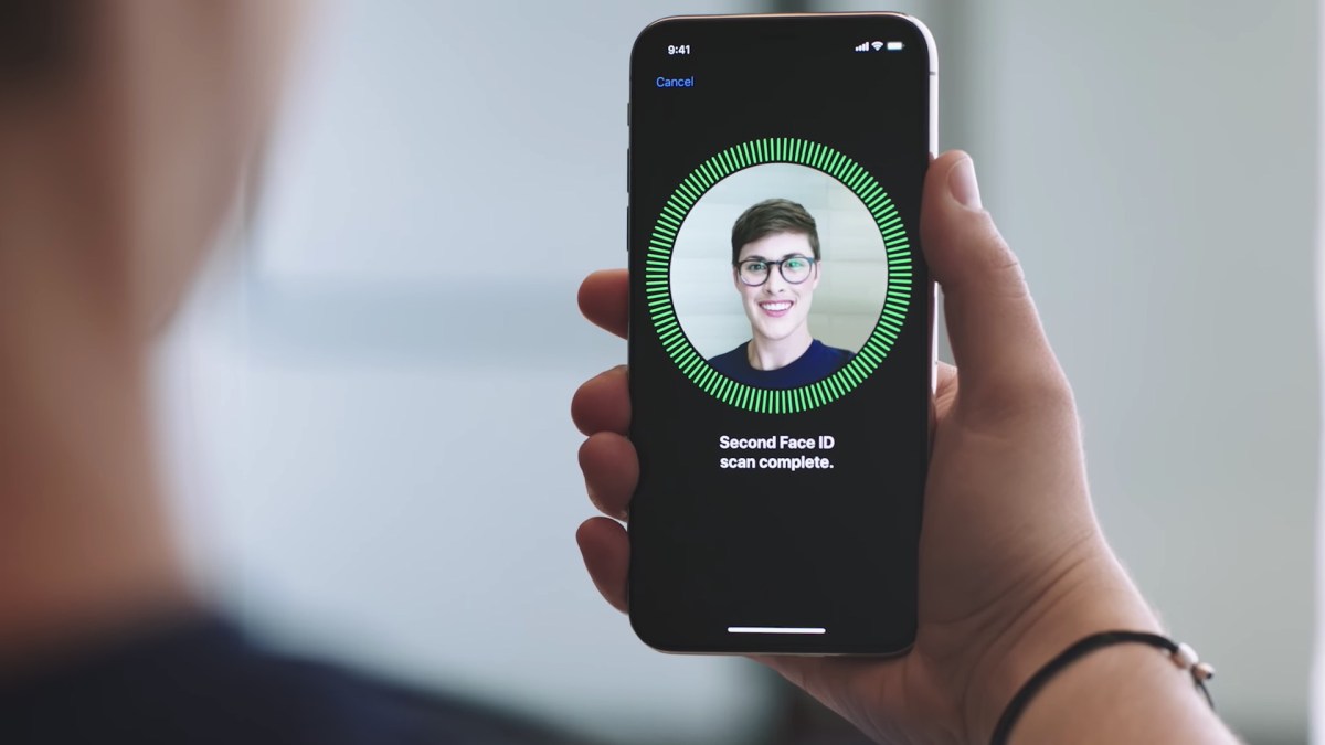 The iPhone X supports facial recognition