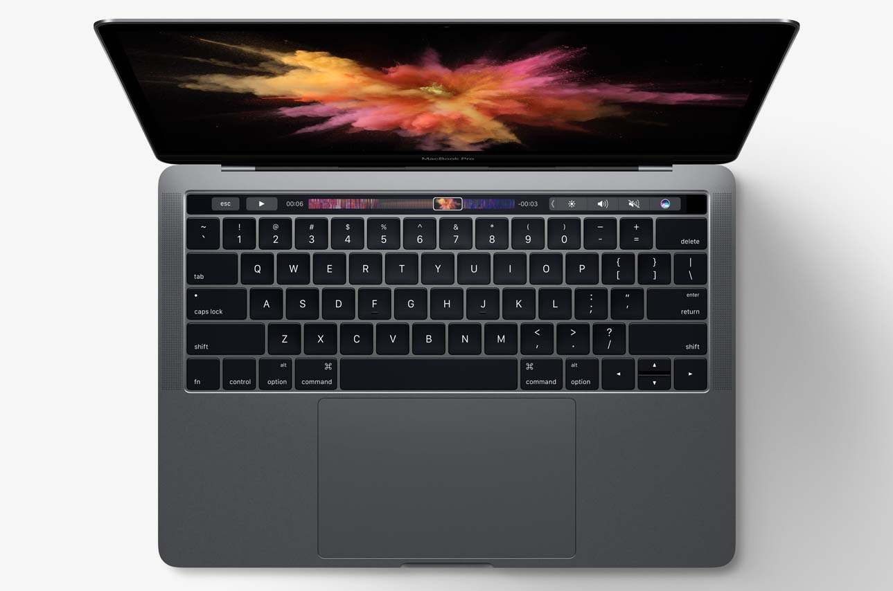 MacBook Pro Touch Bar playing DOOM