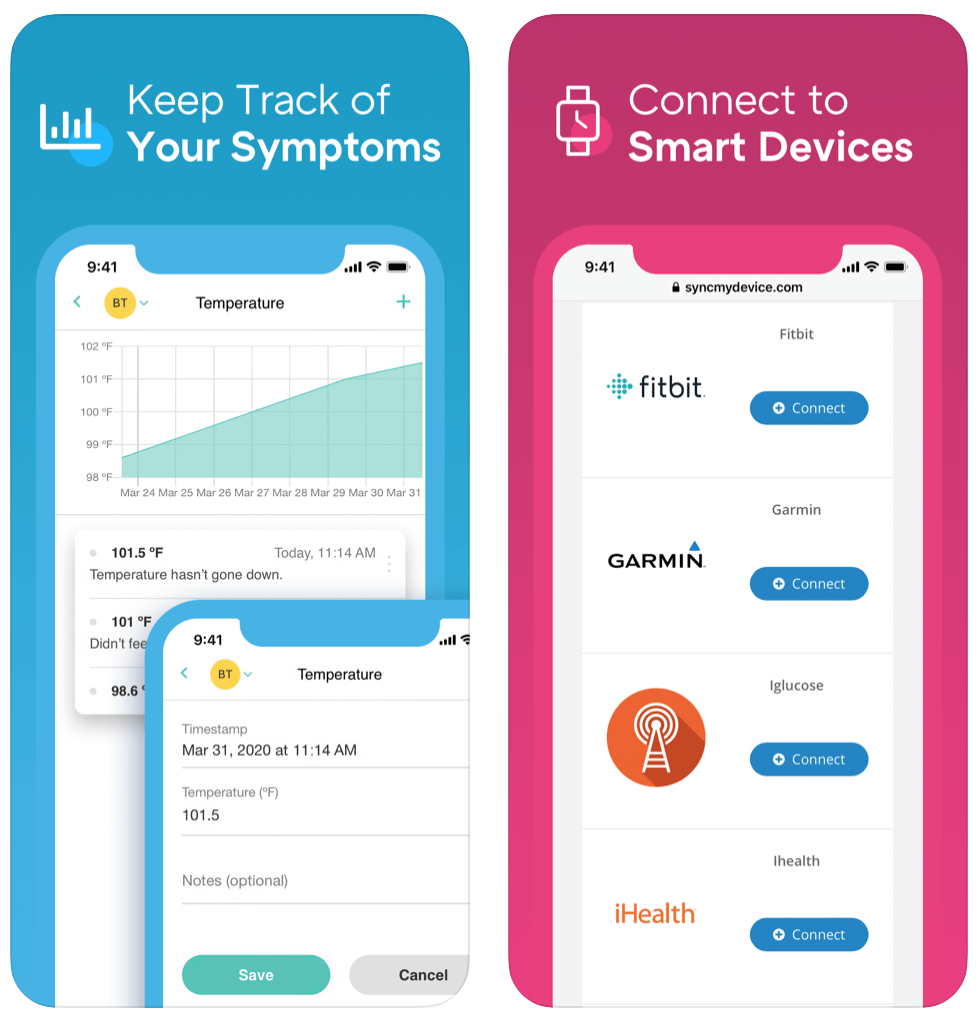 HealthChampion App chart on iPhone