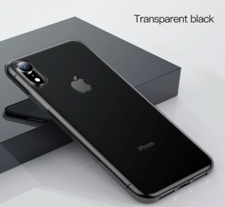 Black Soft Silicone Ultra Thin Transparent Case