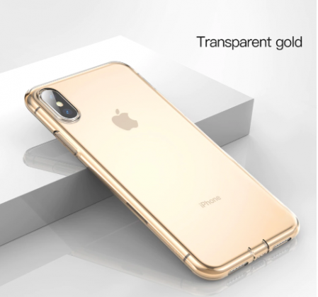 Gold Soft Silicone Ultra Thin Transparent Case
