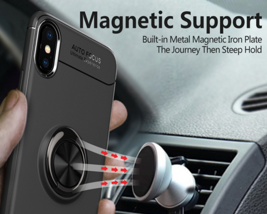 Soft Silicone Magnetic Ring Case in a Car