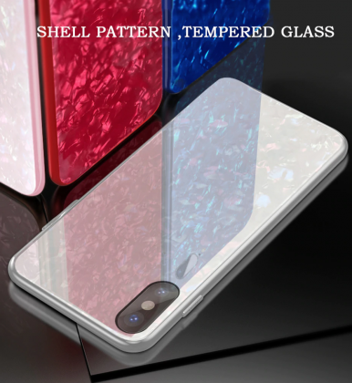 White with Multi Coloured Tempered Glass Case