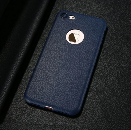 Blue Ultra Thin Soft Leather Case