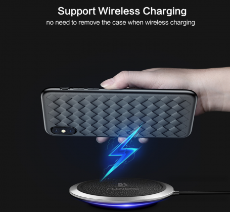 Grid Weave Silicone Case Wireless Charging