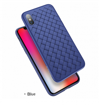Grid Weave Silicone Case Blue